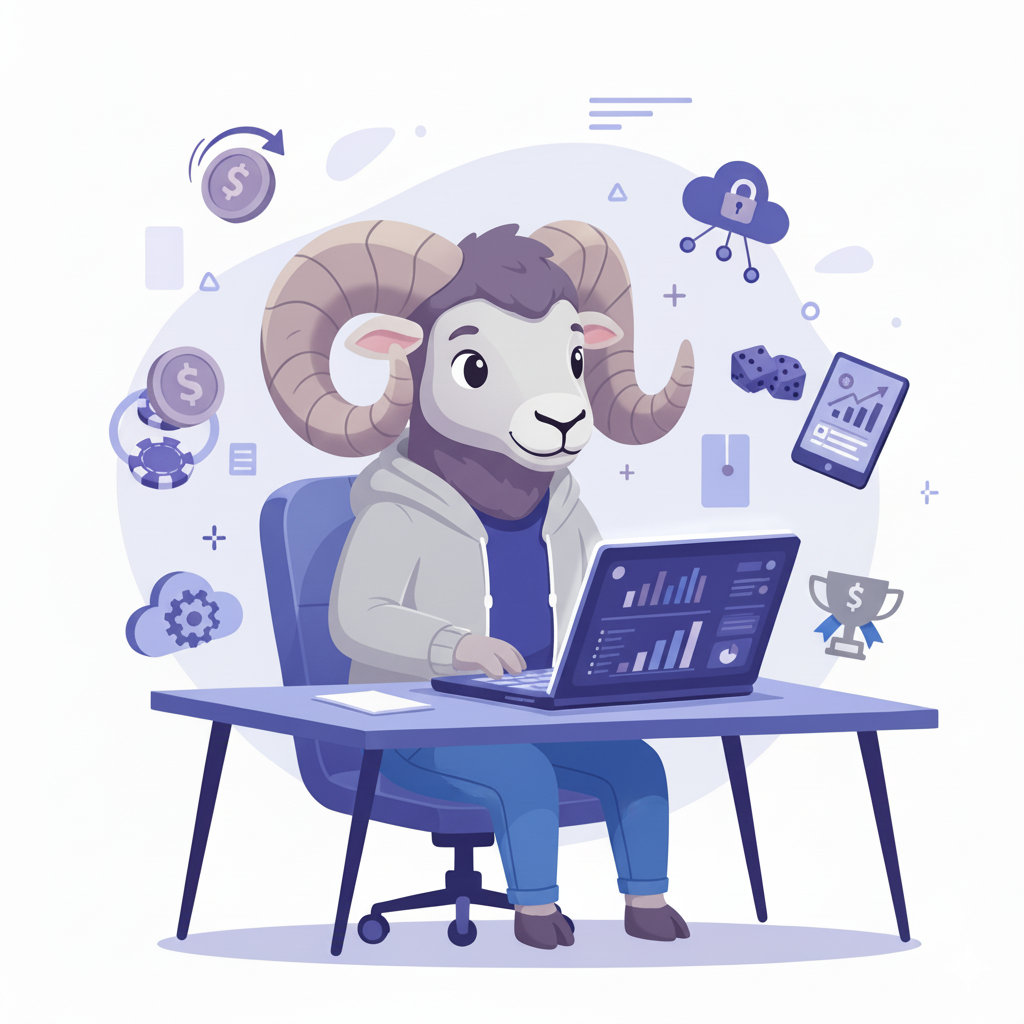 logo and title on abstract background